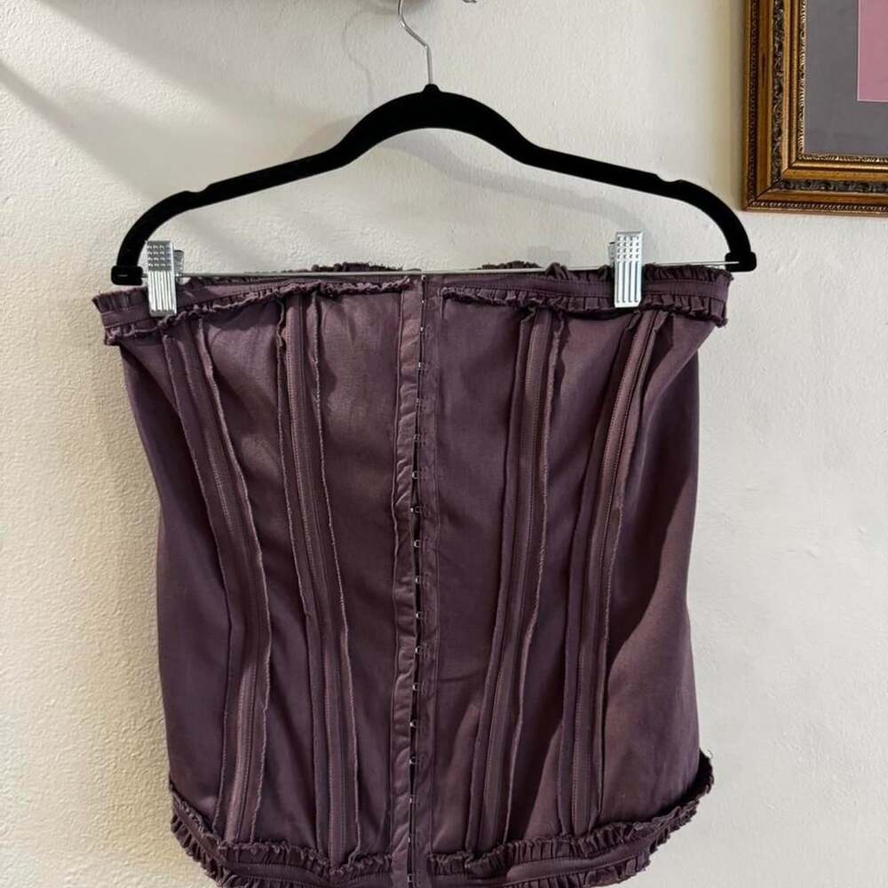 Urban Outfitters Corset Top Size M Dusty Plum Purple Bustier - Picture 2 of 4
